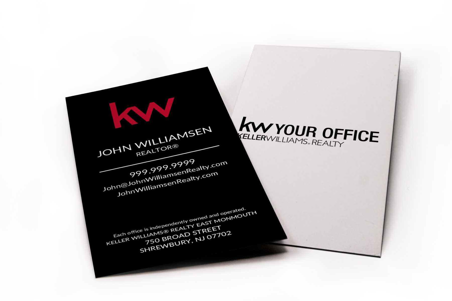 Vertical Black Kw Business Card With Regard To Keller Williams Business Card Templates