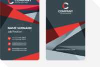 Vertical Double-Sided Business Card Template With pertaining to Double Sided Business Card Template Illustrator