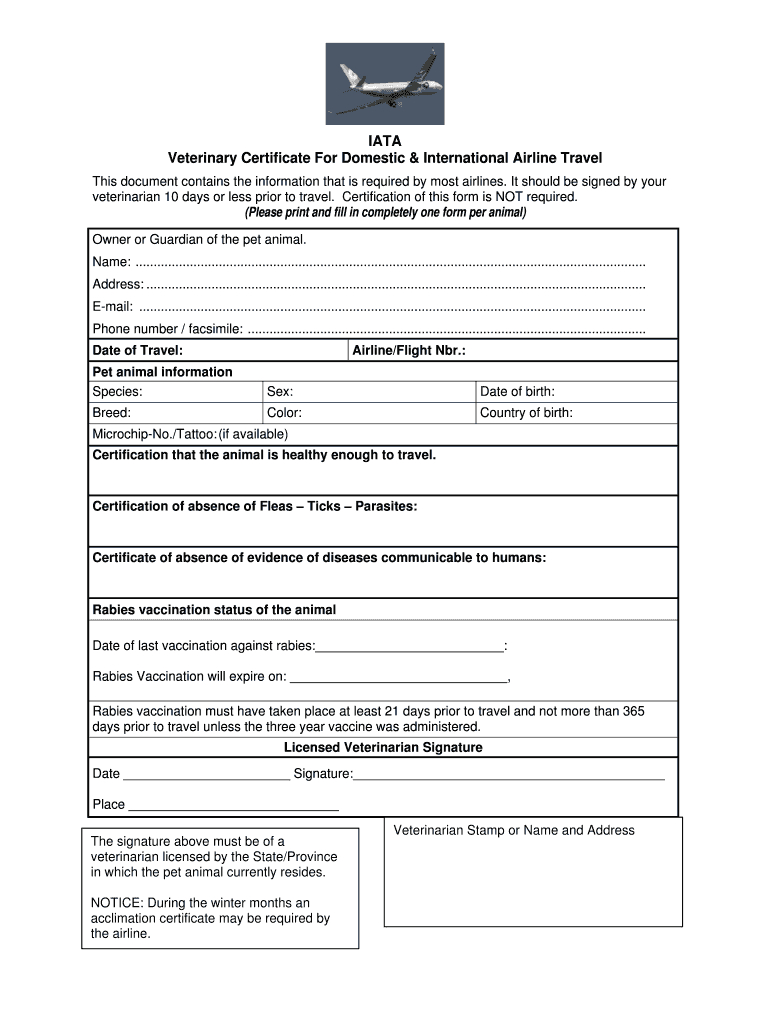 Veterinary Certificate – Fill Online, Printable, Fillable Intended For Rabies Vaccine Certificate Template