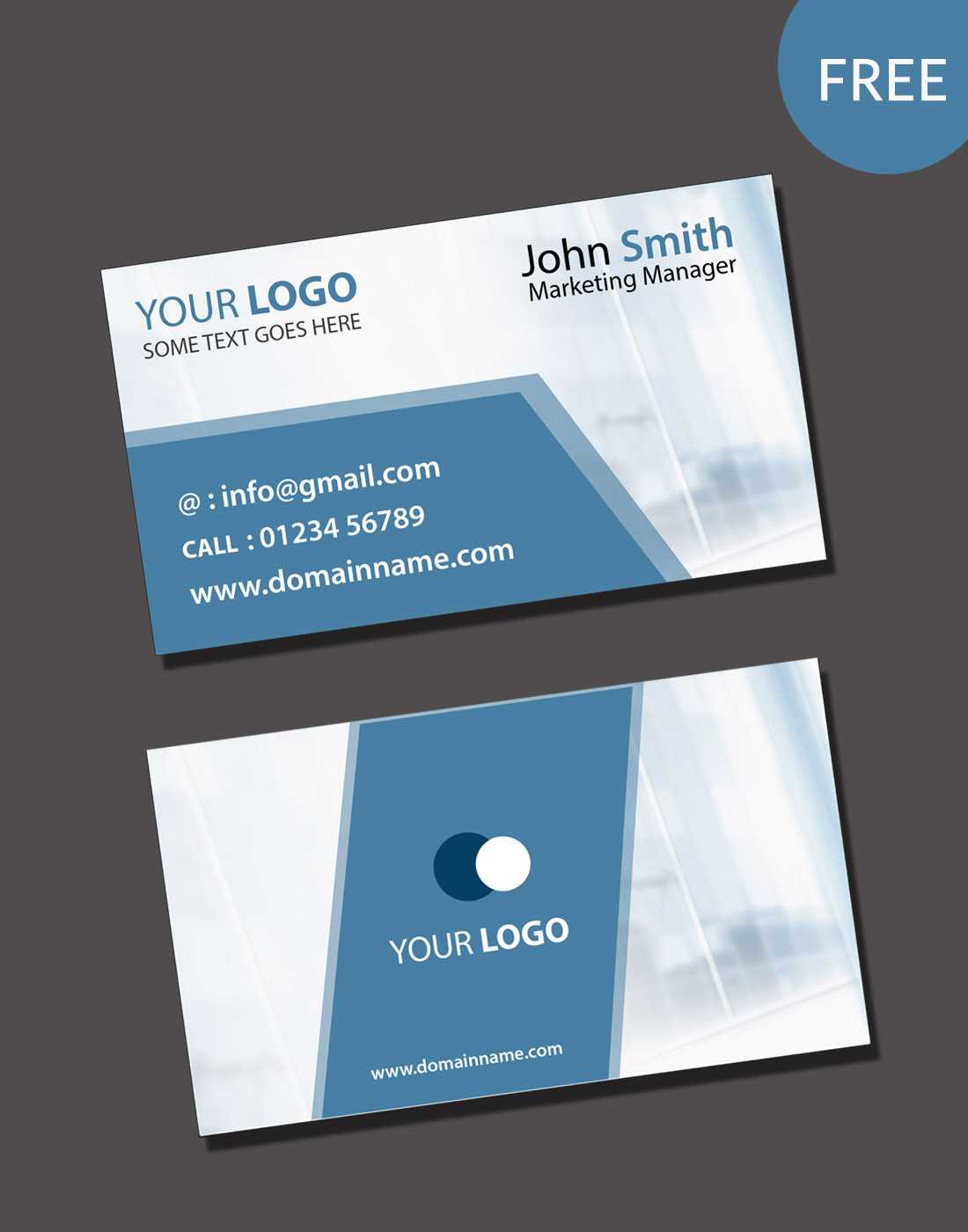 Visiting Card Psd Template Free Download Regarding Visiting Card Psd Template Free Download