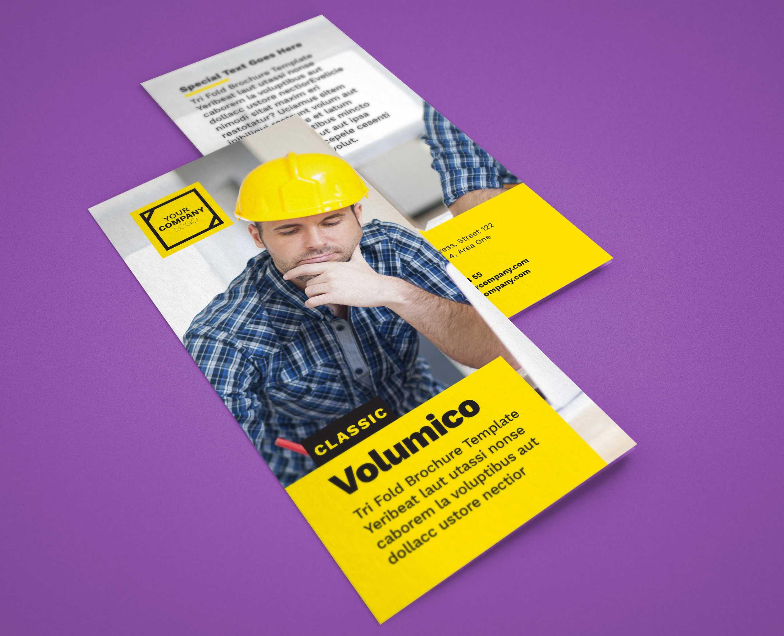 Volumico – A4 Tri Fold Brochure – Multipurpose Indesign Template Throughout Adobe Indesign Tri Fold Brochure Template