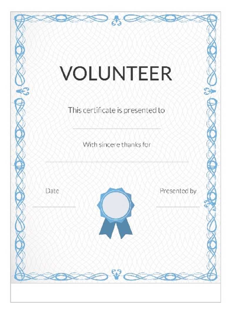Volunteer Certificate Templates – Best Samples Pertaining To Volunteer Certificate Template