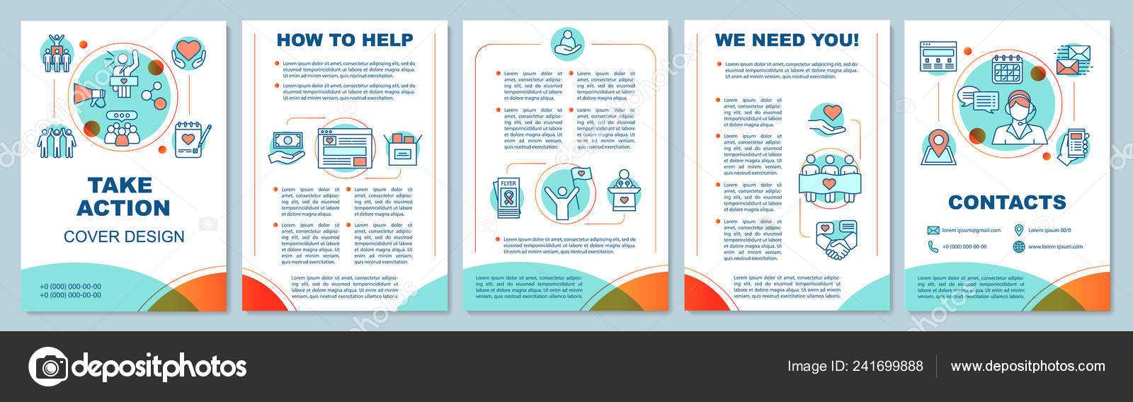 Volunteering Activity Brochure Template Layout Take Action Inside Volunteer Brochure Template