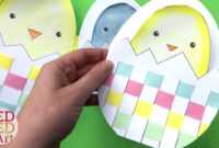 Weaving Chick Cards With Template - Easy Easter Card Diy Ideas in Easter Chick Card Template