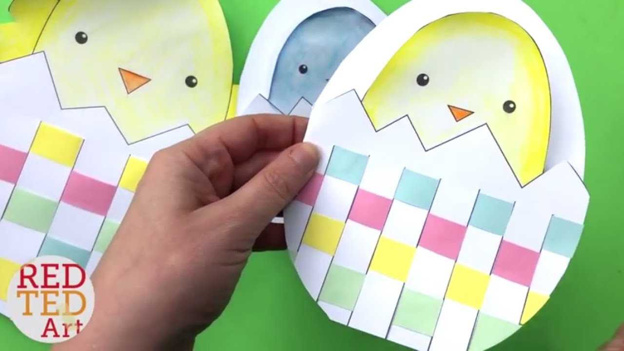 Weaving Chick Cards With Template – Easy Easter Card Diy Ideas In Easter Chick Card Template