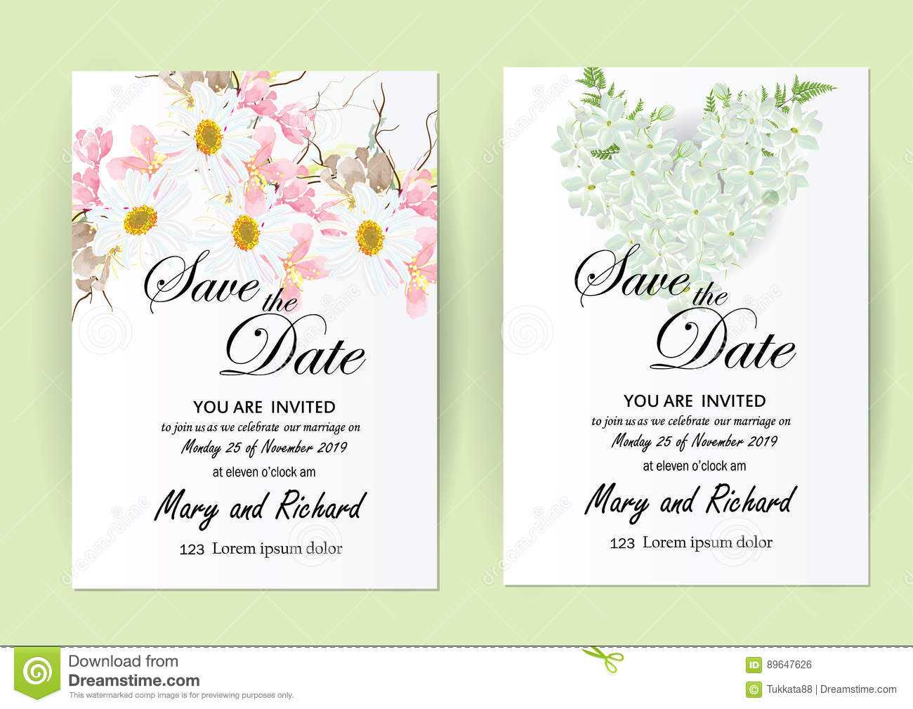 Wedding Invitation Card Flowers,jasmine Stock Illustration With Regard To Wedding Card Size Template