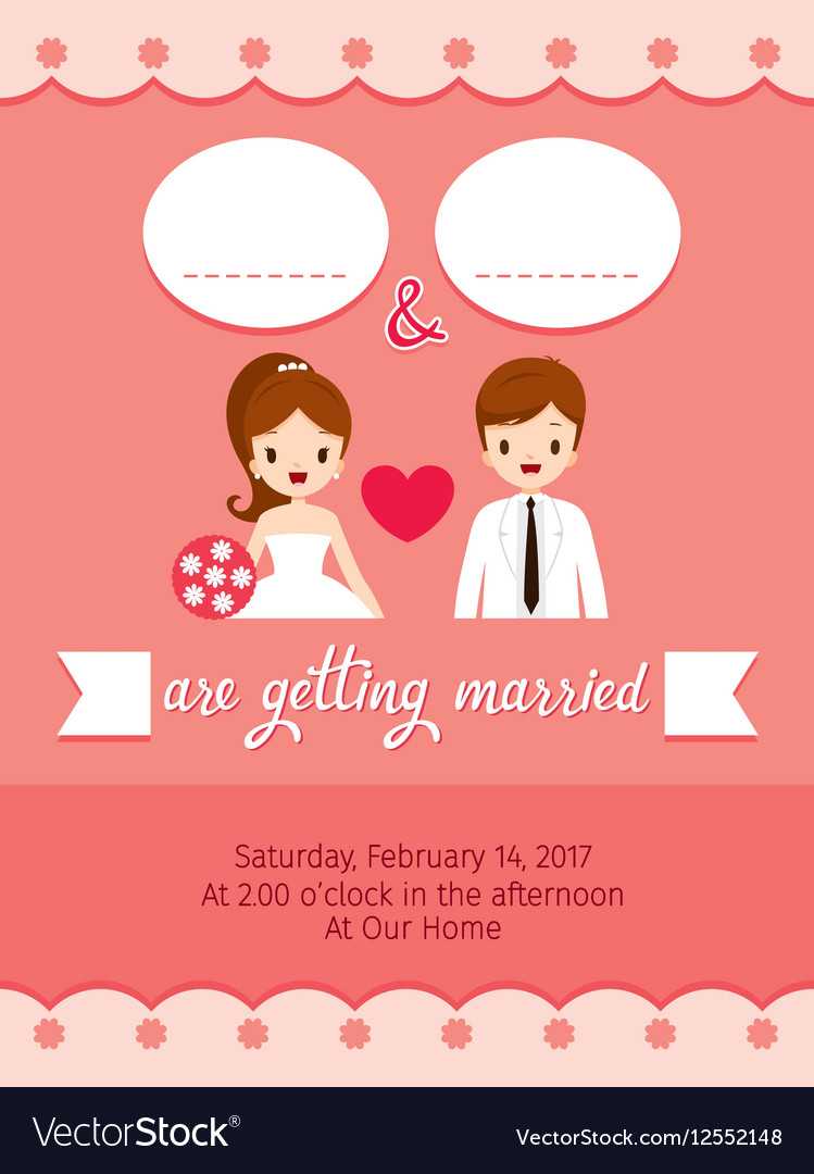 Wedding Invitation Card Template Bride And Groom Pertaining To Invitation Cards Templates For Marriage