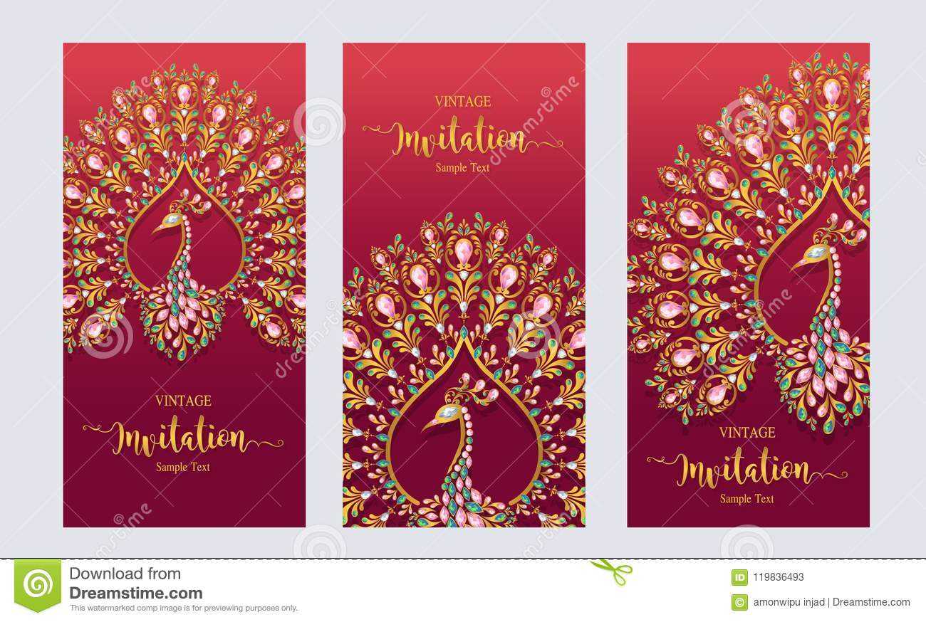 Wedding Invitation Card Templates . Stock Vector With Indian Wedding Cards Design Templates