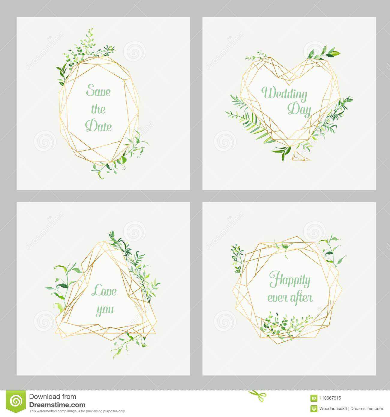 Wedding Invitation Floral Templates Set. Save The Date Inside Celebrate It Templates Place Cards