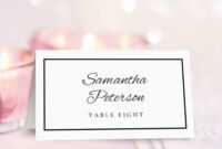 Wedding Place Card Template | Free Download | Hands In The Attic within Place Card Size Template