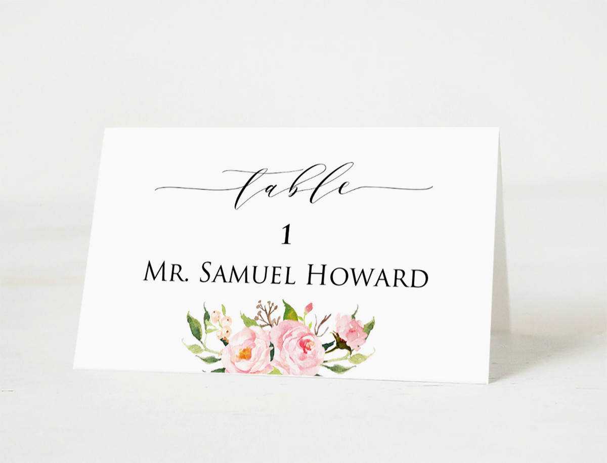 Wedding Place Cards Template Printable Head Table Card Pertaining To Table Place Card Template Free Download