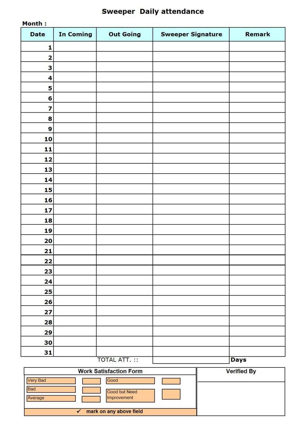 Well Designed Basic Attendance Sheet In Excel For Employee Regarding Student Information Card Template