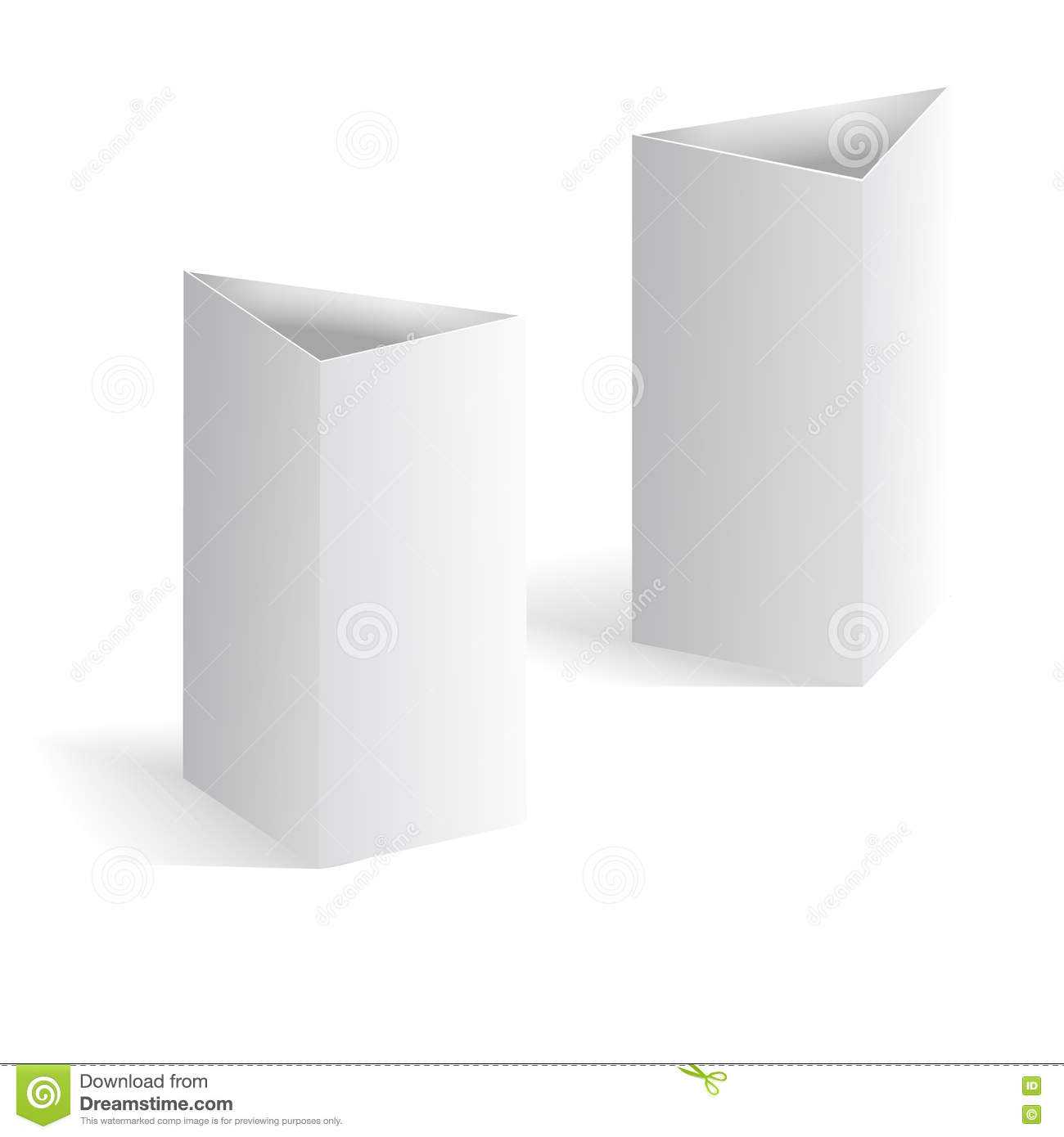 White Blank Table Tent Vertical Triangle Cards On Background For Blank Tent Card Template