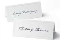 White Pearl Border Printable Place Cards in Imprintable Place Cards Template