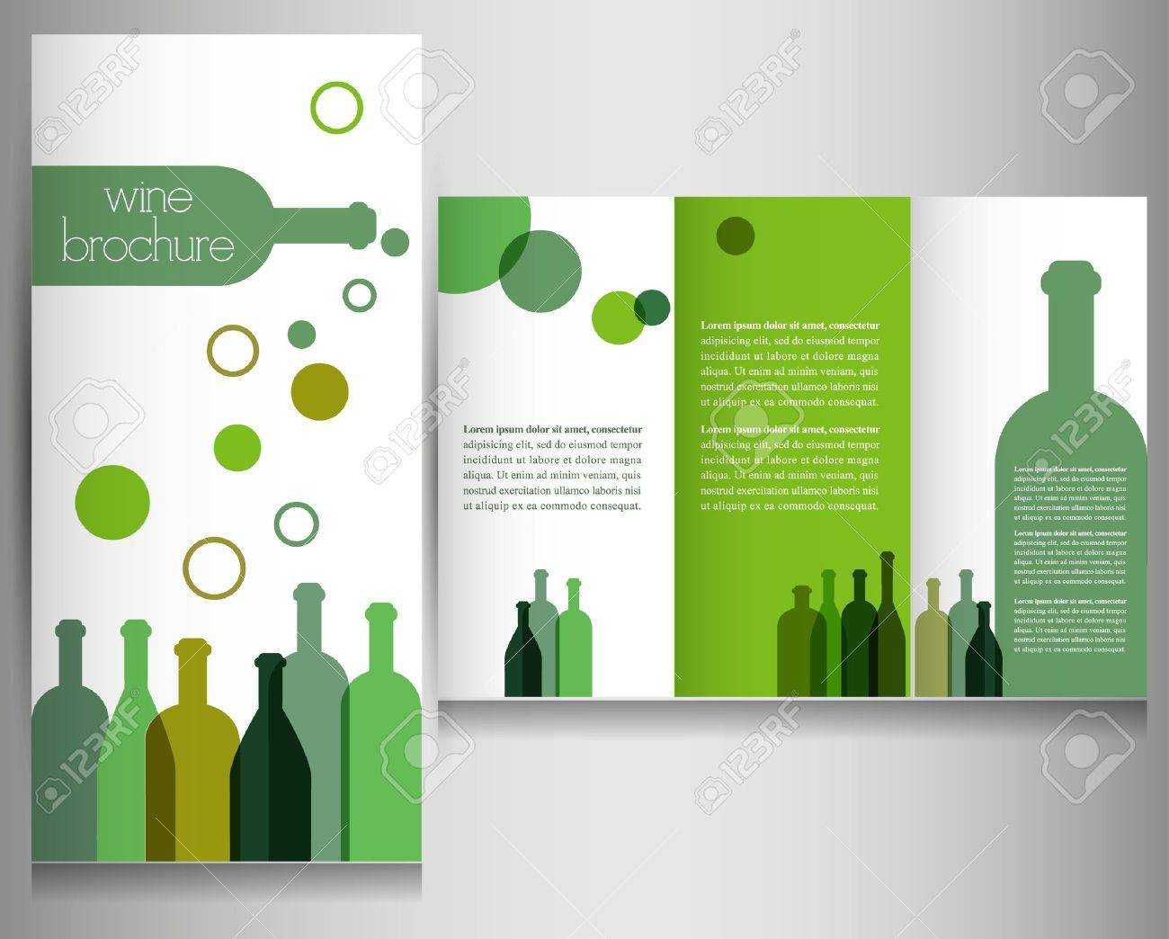 Wine Brochure Design Template Vector For Wine Brochure Template