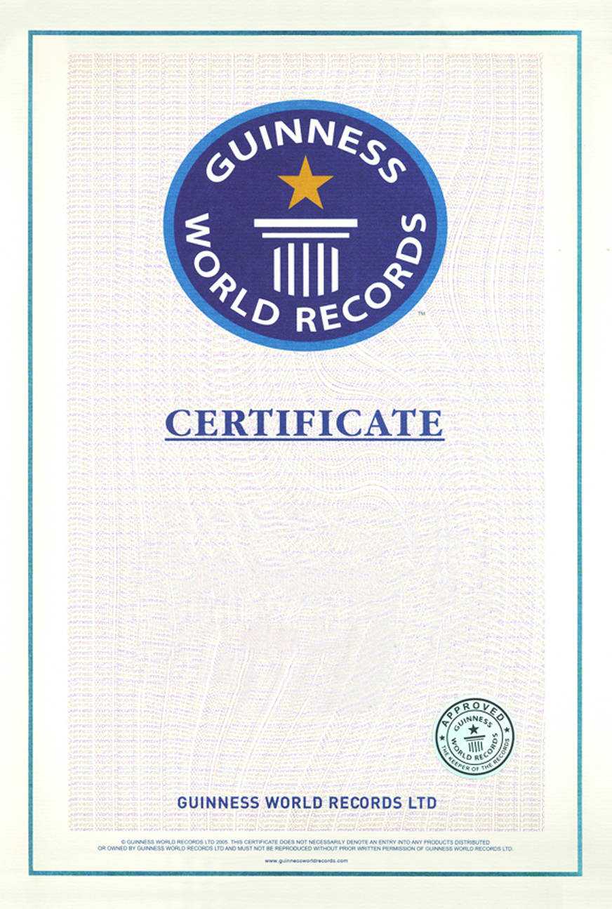 World Records | An Alternative View Regarding Guinness World Record Certificate Template
