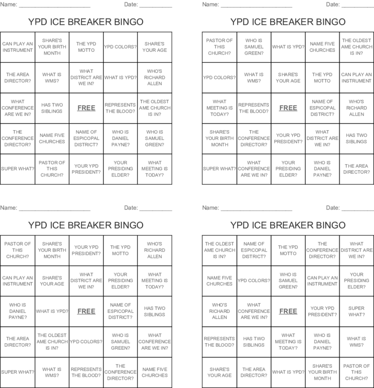 Ypd Ice Breaker Bingo Wordmint Inside Ice Breaker Bingo Card Template