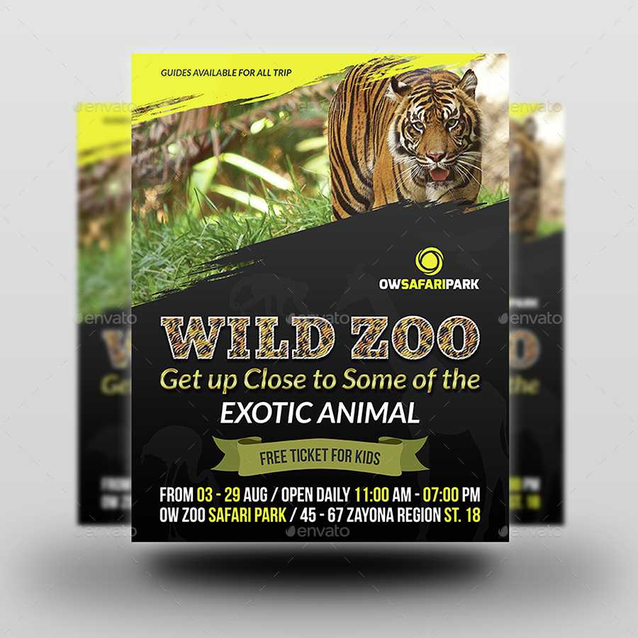 Zoo Flyer Template Throughout Zoo Brochure Template